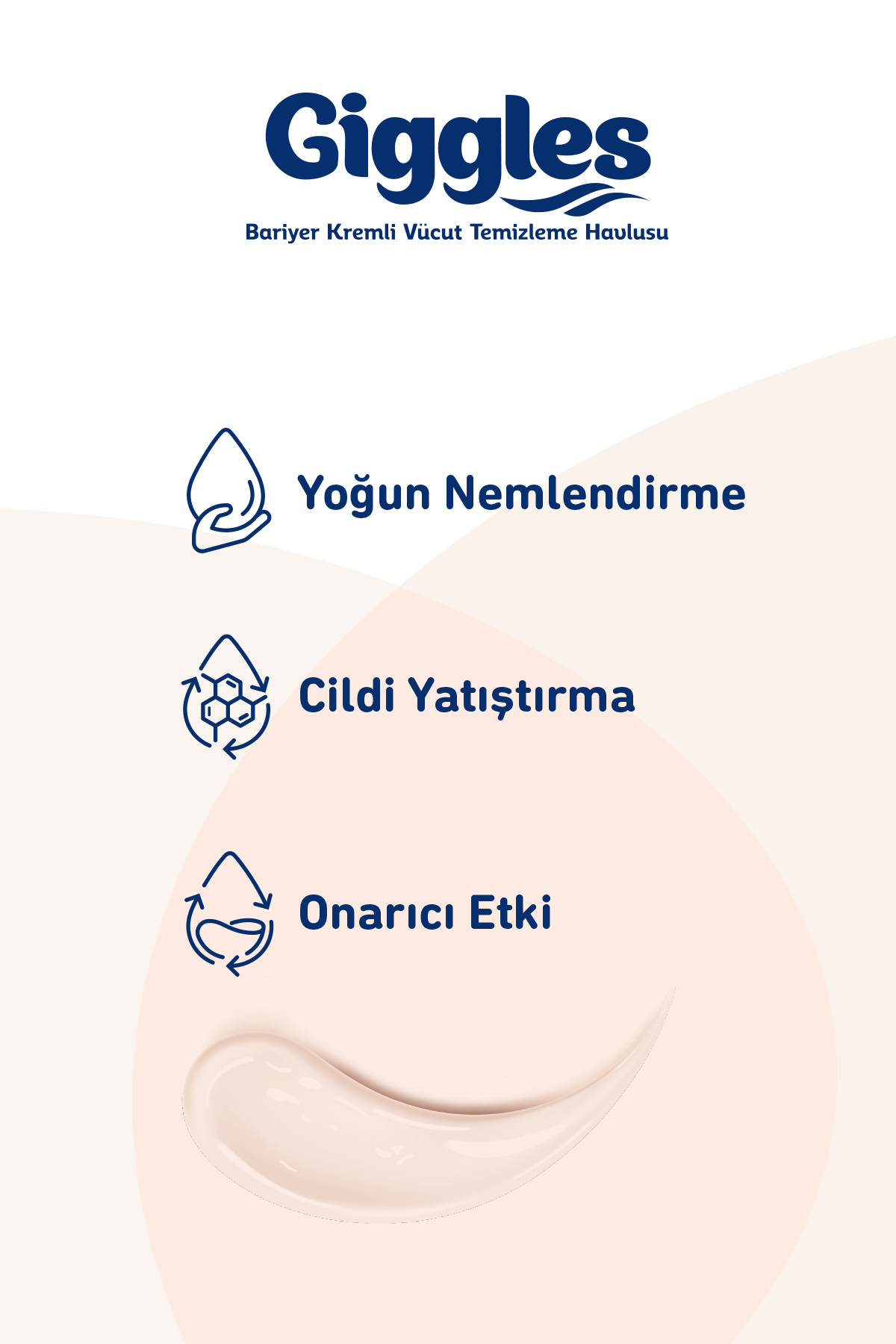 Giggles Bariyer Kremli Perine ve Vücut Temizleme ve Bakım Havlusu (12x50 Adet)
